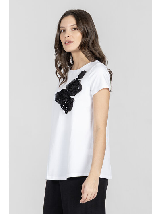 Deni Cler Milano Deni Cler Milano T-Shirt T-DC-T205-F2-10-10-1 Biały Loose Fit