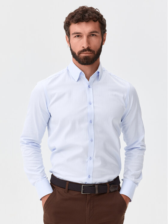 Evenemen Evenemen Koszula Targo G. Sky Spiga Niebieski Slim Fit