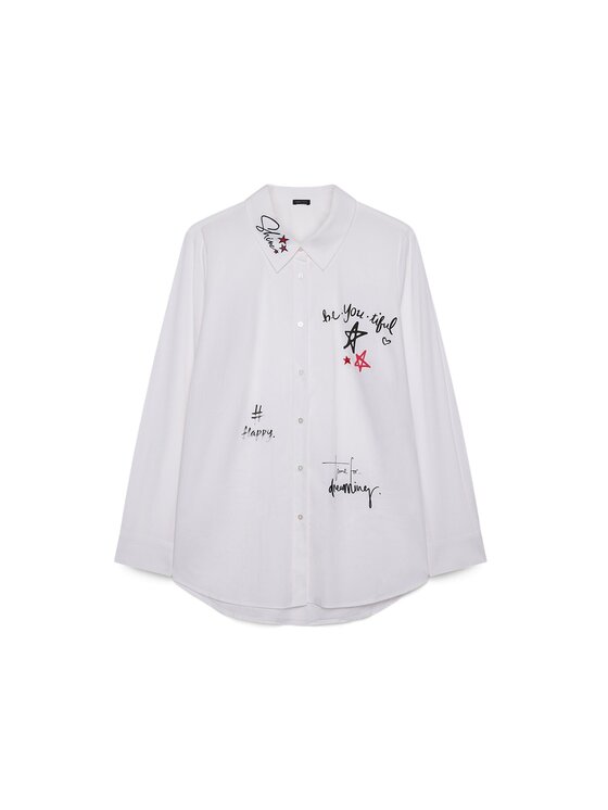 Fiorella Rubino Fiorella Rubino Camicia 5014T001529N011 Bianco Over Fit