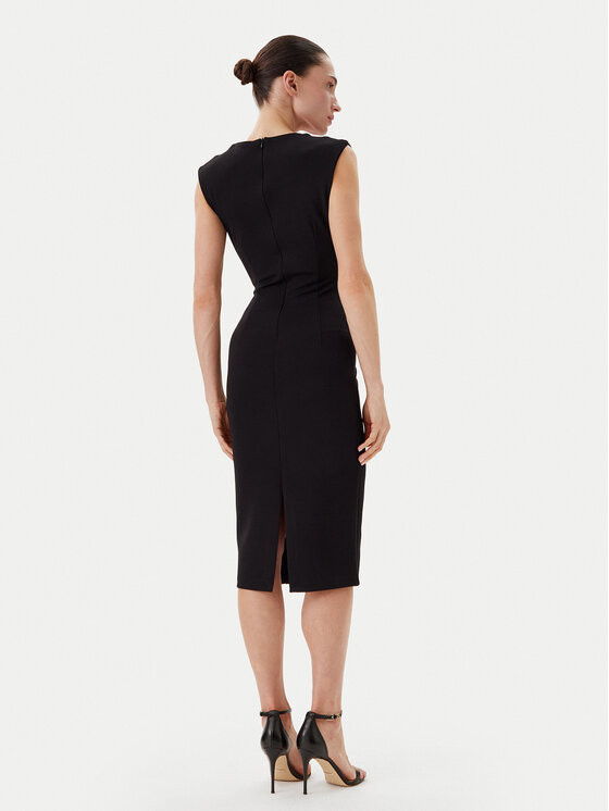 Rinascimento Rinascimento Kokteiļkleita CFC0123769003 Melns Regular Fit