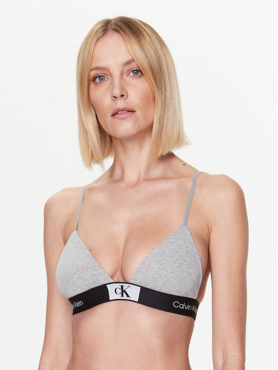 Calvin Klein Underwear Bralette krūšturis Unlined 000QF7217E Pelēks