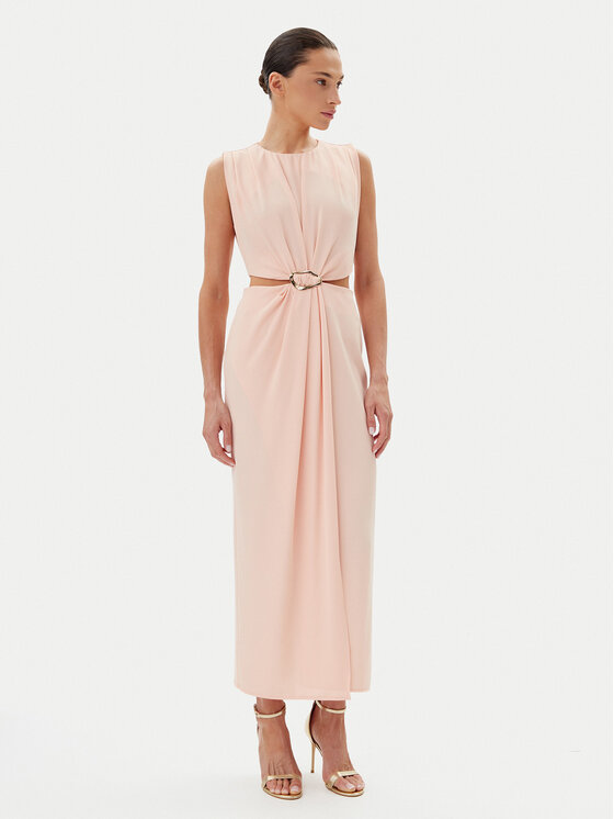 Haveone Haveone Rochie de seară AFS-N029 Bej Regular Fit