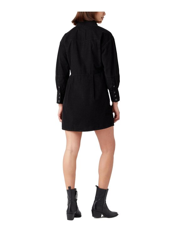Wrangler Wrangler Sukienka koszulowa W9M14A100 Czarny Regular Fit