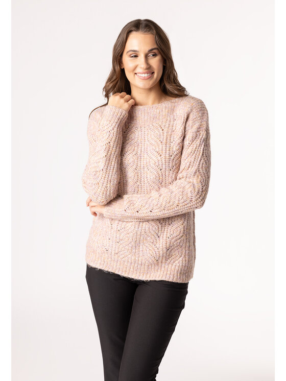 Sweter, rozmiar 44, Różowy, QUIOSQUE 6RS011530