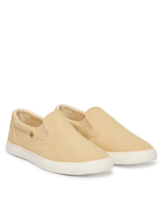 Tommy Hilfiger Tommy Hilfiger Πάνινα παπούτσια Th Low Profile Slip On FW0FW09103 Μπεζ