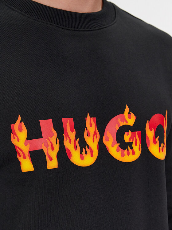 HUGO Hugo Majica dugih rukava Ditmo 50504813 Crna Regular Fit