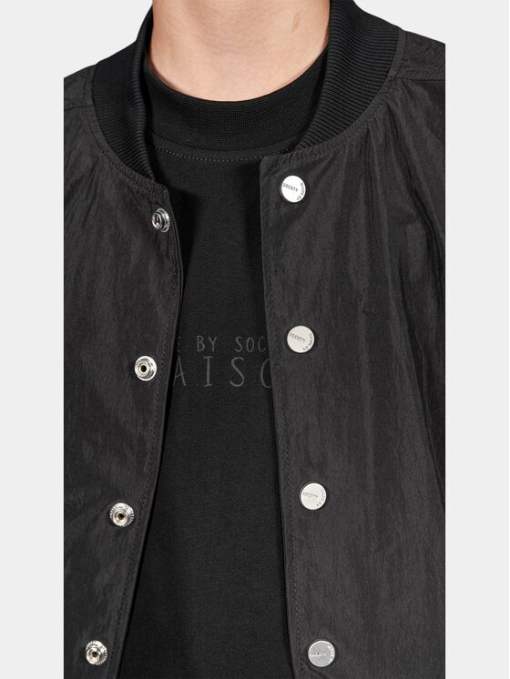 MADE BY SOCIETY MADE BY SOCIETY Kurtka przejściowa Bomber - J37797 Czarny Basic Fit
