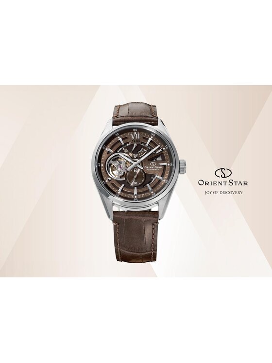 Orient Star Orient Star Zegarek RE-AV0139Y00B Brązowy