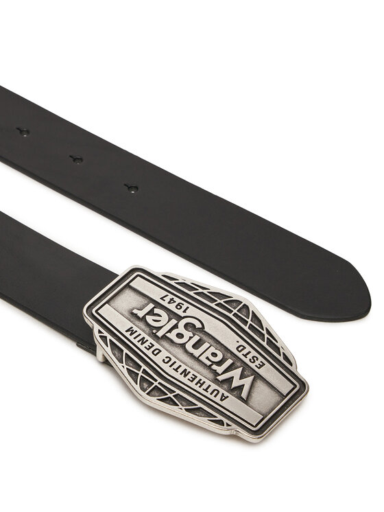 Wrangler Wrangler Pasek Męski Big Buckle 112358068 Czarny
