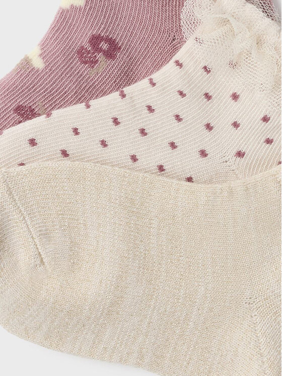 Mayoral Mayoral Set di 3 paia di calzini lunghi da bambini 10760 Beige