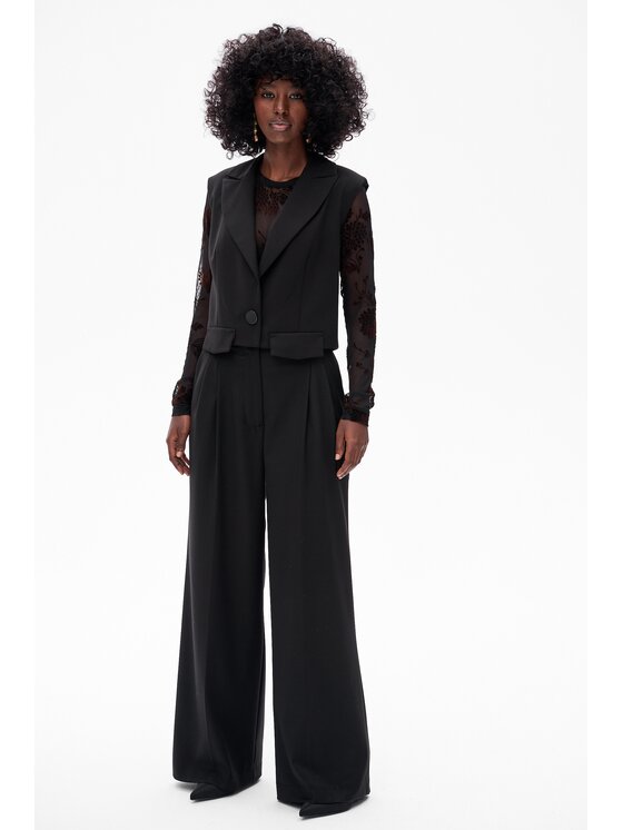 blue shadow blue shadow Kamizelka Florencja Czarny Regular Fit