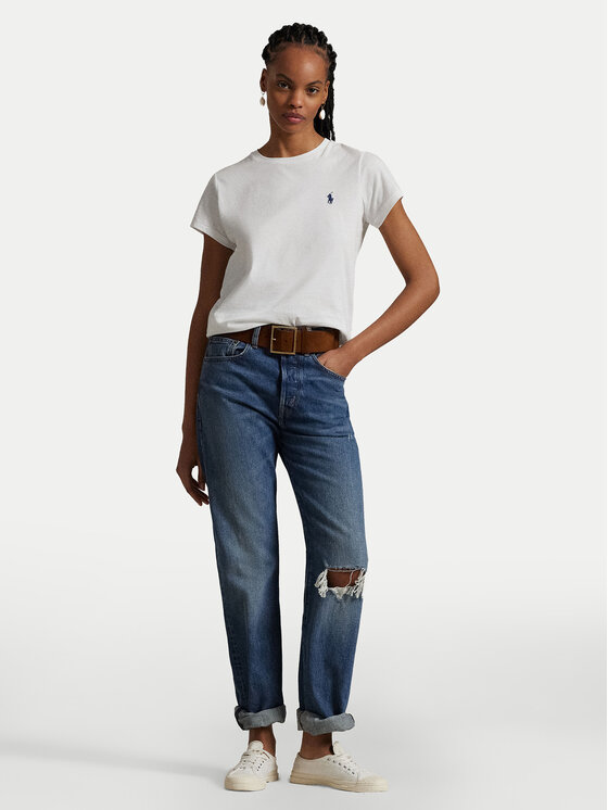 Polo Ralph Lauren Polo Ralph Lauren Marškinėliai 211898698005 Balta Regular Fit