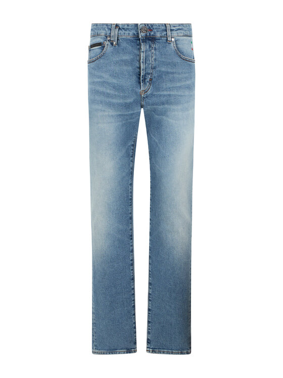 PHILIPP PLEIN PHILIPP PLEIN Džínsy 31241 Modrá Straight Leg