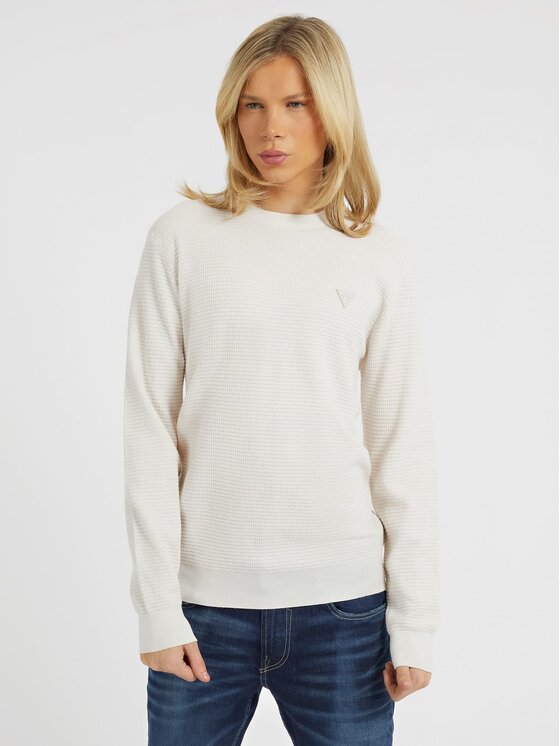 Guess Guess Sweter 146117 Beżowy Classic Fit