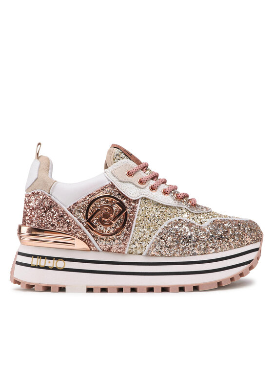 Liu Jo Liu Jo Сникърси Maxi Wonder Glitter BA2051 TX007 Розов