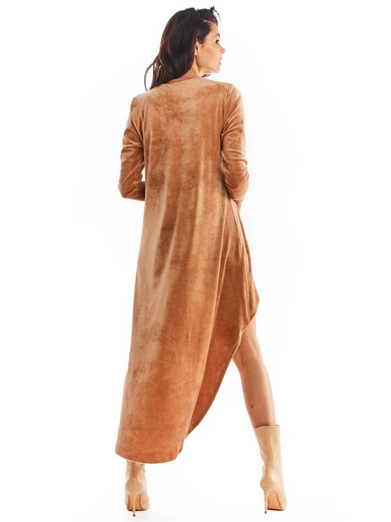Awama Awama Vestito di maglia A379 Beige Basic Fit