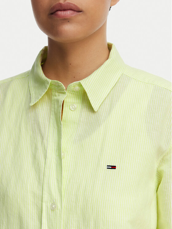 Tommy Jeans Tommy Jeans Košulja DW0DW22209 Svijetlo zelena Relaxed Fit