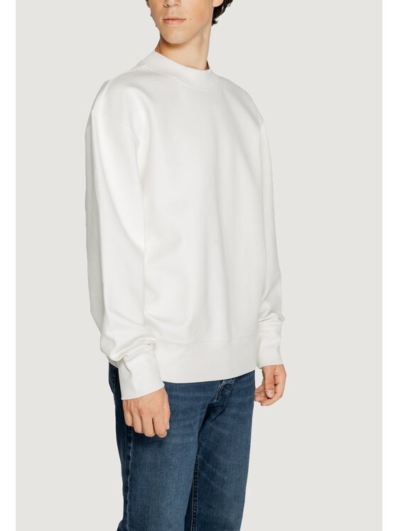 Calvin Klein Jeans Calvin Klein Jeans Μπλούζα INTERLOCK CREW Λευκό To Fit