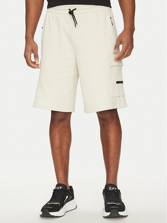 EA7 Emporio Armani EA7 Emporio Armani Pantaloni scurți sport 7M000326 AF12660 U1112 Écru Regular Fit