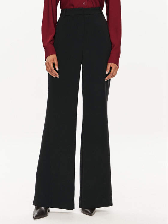 Calvin Klein Bavlnené nohavice K20K207155 Čierna Wide Leg
