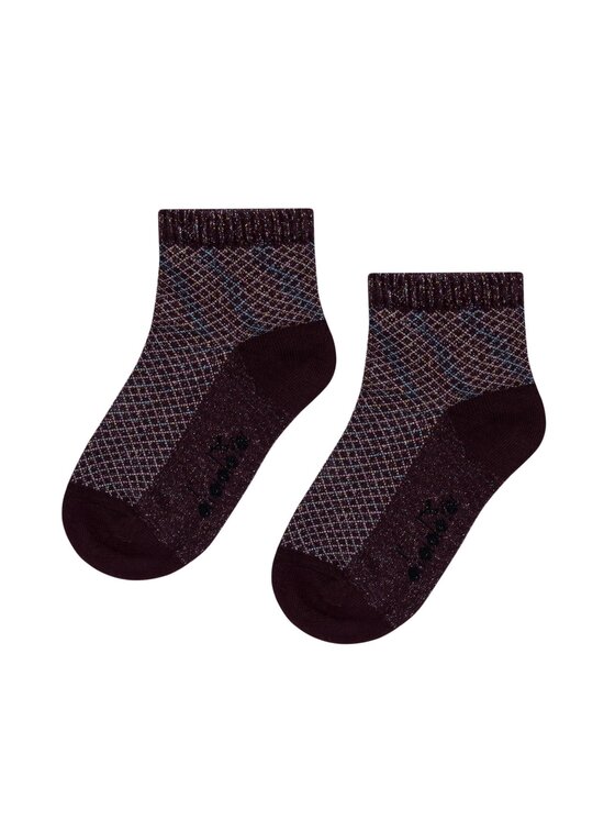Diadora Diadora Skarpety Niskie Dziecięce DIADORA JUNIOR GIRL QUARTER SOCKS WARM COTTON WITH SHINY DESIGN Różowy