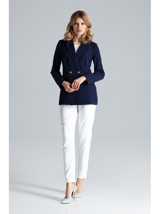 FIGL FIGL Marynarka M642 Niebieski Regular Fit