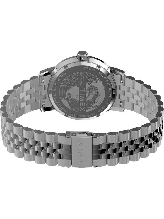 Timex Timex Zegarek TW2Y47600 Srebrny