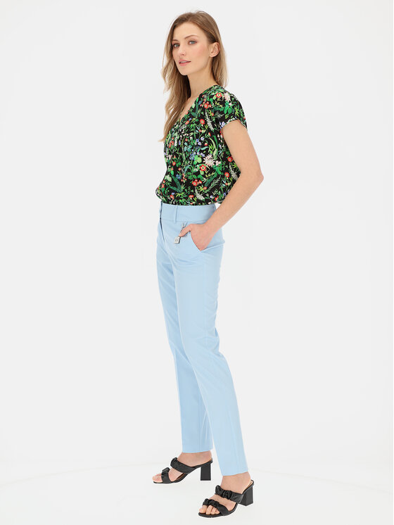 Potis & Verso Potis & Verso Spodnie materiałowe Inett Niebieski Slim Fit