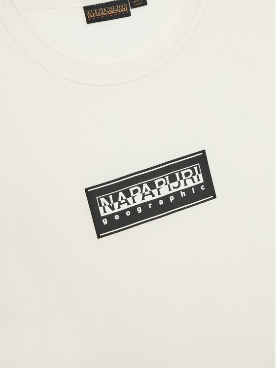 Napapijri Napapijri T-Shirt Chamois NP0A4ILE D Biały Regular Fit