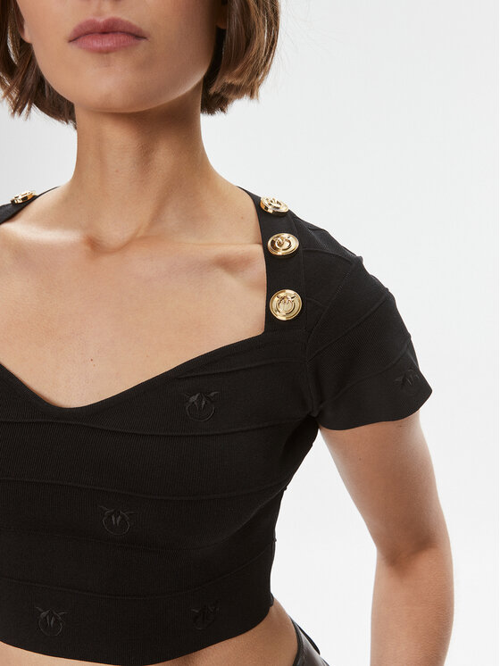 PINKO Pinko Bluza Hoodia 102882 A1LK Črna Slim Fit