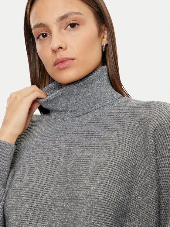 Pieces Pieces Rollkragenpullover Rue 17153430 Grau Regular Fit