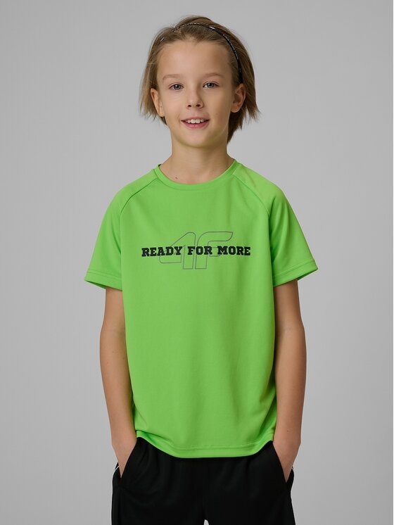 4F 4F T-shirt 4FJRSS26TFTSM2391-45S Verde Regular Fit