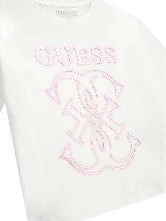 Guess Guess Tričko J6RI22 K8HM4 Biela Regular Fit