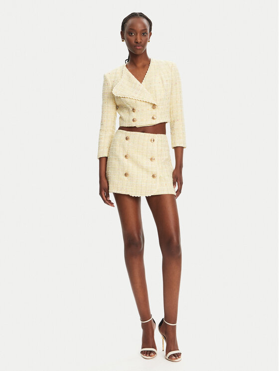 Elisabetta Franchi Elisabetta Franchi Mini krilo GO-116-52E2-V420 Rumena Regular Fit