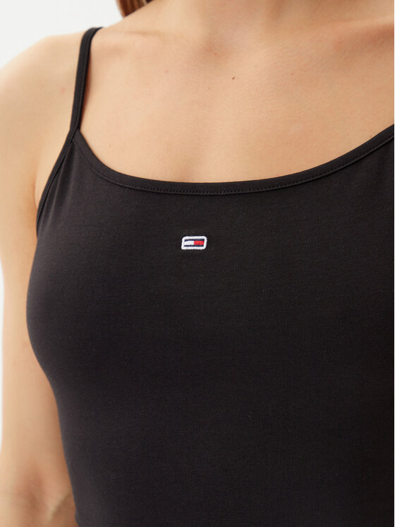 Tommy Jeans Tommy Jeans Top Essential DW0DW20675 Černá Slim Fit