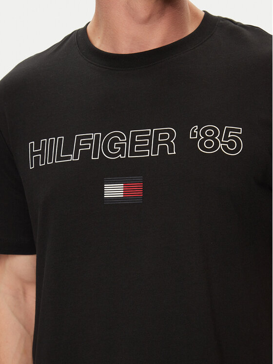 Tommy Hilfiger Tommy Hilfiger T-särk 85' MW0MW34427 Must Regular Fit