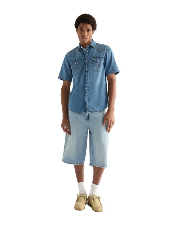Wrangler Wrangler Koszula 112378394 Niebieski Regular Fit