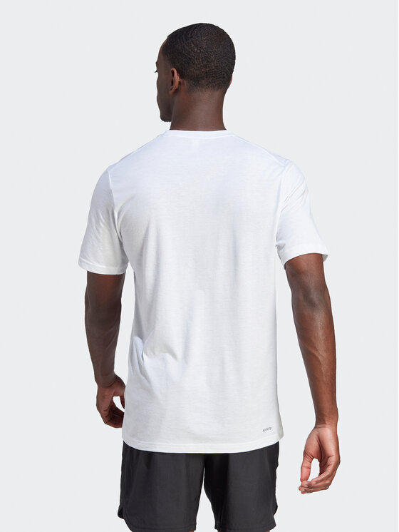 adidas adidas Tričko Train Essentials Feelready Logo Training IM4373 Biela Regular Fit