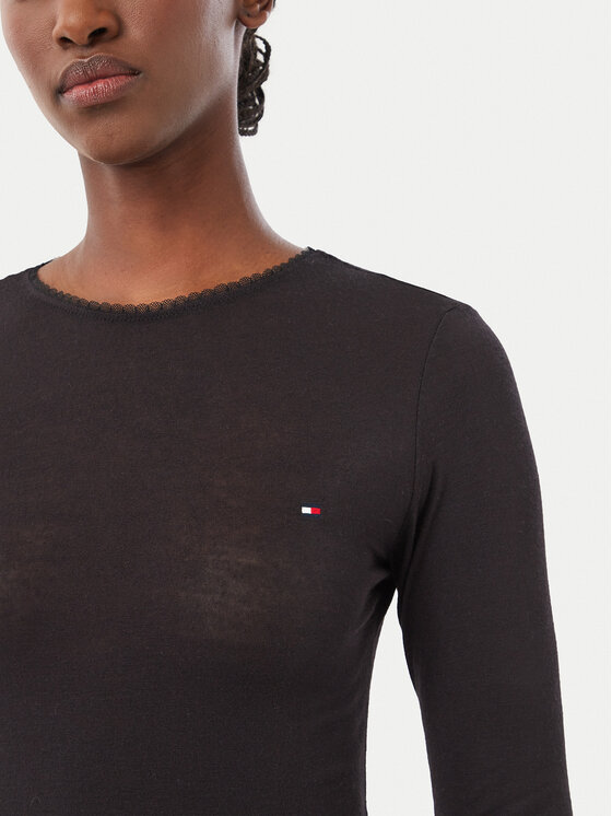 Tommy Hilfiger Tommy Hilfiger Blūze UW0UW06611 Melns Slim Fit