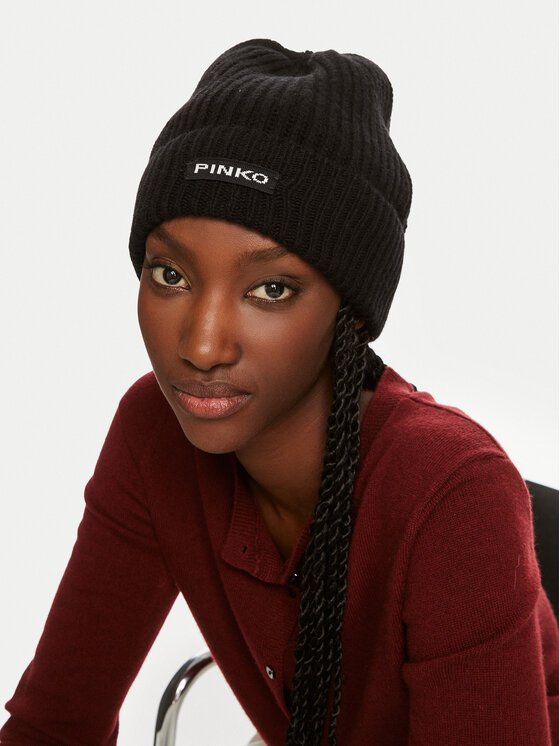 PINKO Pinko Шапкa Lambkin Cuffia AI 24-25 BLK01 104489 A1CH Чорний