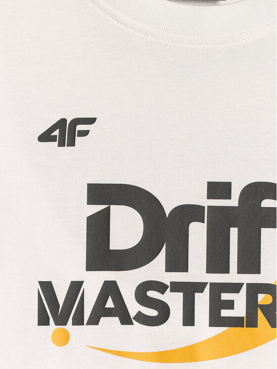 4F 4F T-Shirt MOTOSPORTS 2026 Biały Loose Fit