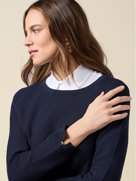 Oltre Oltre Maglione M139J005447N034 Blu Regular Fit