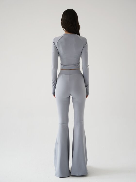 MissDenim MissDenim Longsleeve Soft Touch Szary Second Skin Fit