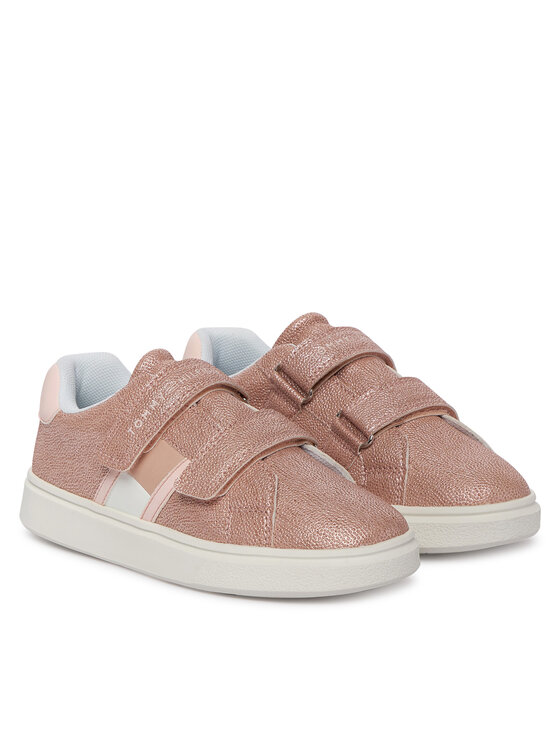 Tommy Hilfiger Tommy Hilfiger Laisvalaikio batai Flag Low Cut Velcro T1A9-34232-0745 S Rožinė