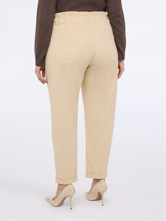 Fiorella Rubino Fiorella Rubino Spodnie materiałowe P701T005113N002 Kremowy Regular Fit