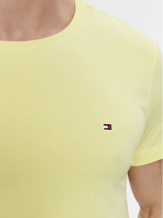 Tommy Hilfiger Tommy Hilfiger T-shirt Stretch Slim Fit Tee MW0MW10800 Giallo Slim Fit