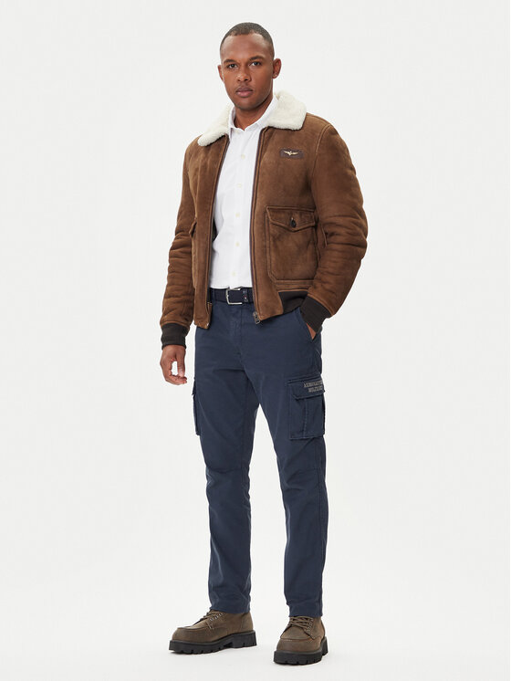 Aeronautica Militare Aeronautica Militare Prijelazna jakna 252PN0163U100893 Smeđa Regular Fit