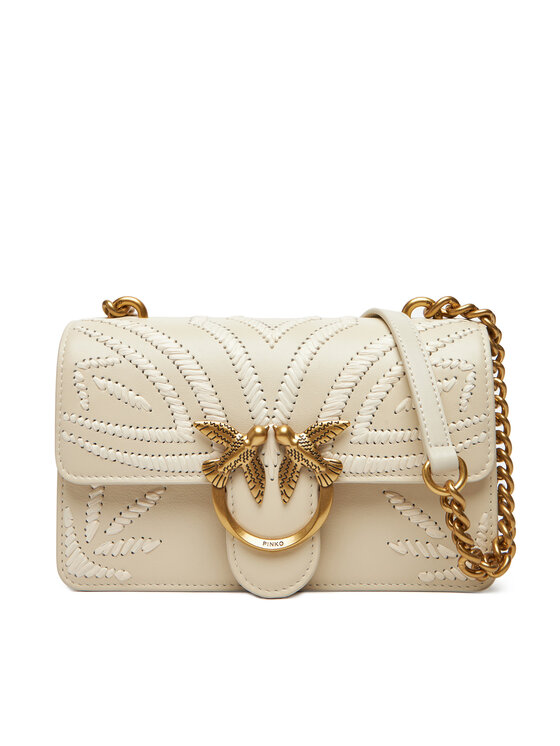 Geantă PINKO Love One Mini Cl PE 25 PLTT 100059 A2C3 Alb
