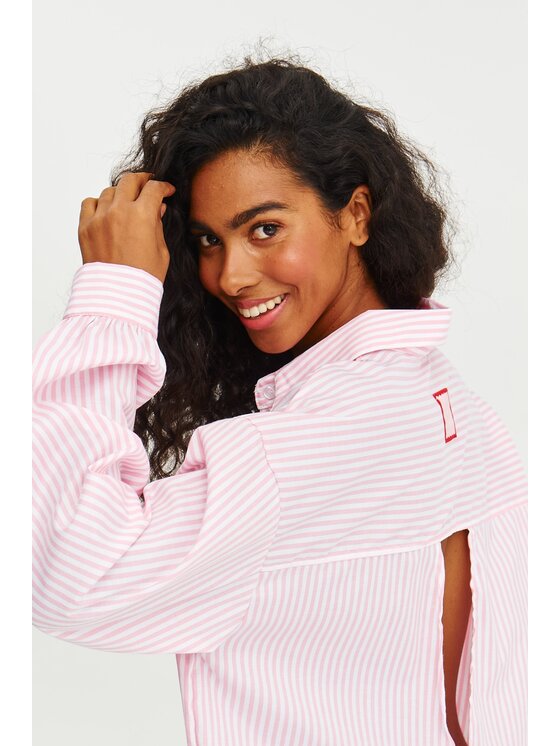 NAOKO NAOKO Košeľa Sweetheart Ružová Regular Fit