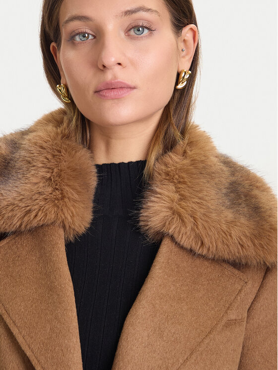 Guess Guess Gyapjú kabát W5BL19 W2642 Barna Regular Fit